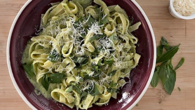 Green Chilli Courgette Tagliatelle